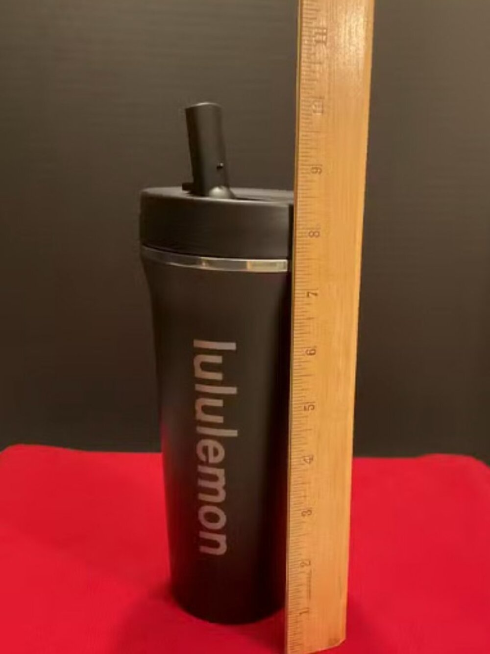 Lululemon Back to Life 24 oz (710 mL) Black Insulated Tumbler | Straw Lid - Picture 2 of 10